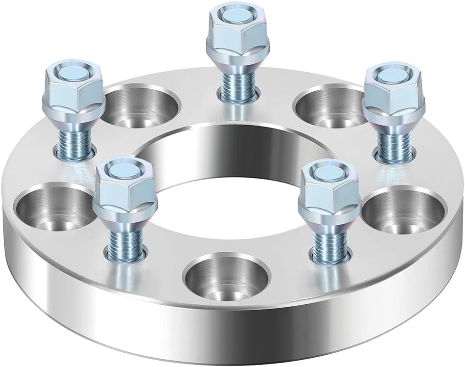 ECCPP 4-Pack 1 inch Wheel Spacer 5x4.75 Wheel Spacer Adapter Kit with M 12x1.5 Studs 78.3mm Hub Bore for Roadmaster,Caprice,Impala,Pacifica,Town & Country,Grand Caravan,Journey 5 Lug Silver Aluminum