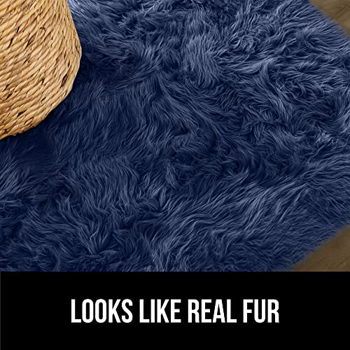 image for Gorilla Grip Fluffy Faux Fur Rug, 6x9, Machine Washable Soft Furry Are