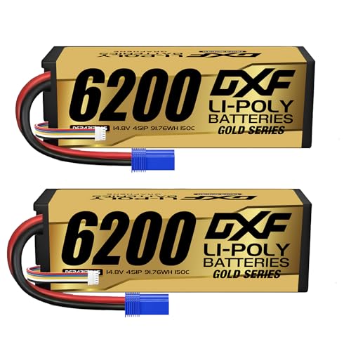 Batería de polímero de litio 4S DXF 14,8 V 6200 mAh para automodelismo eléctrico Losi y HPI
