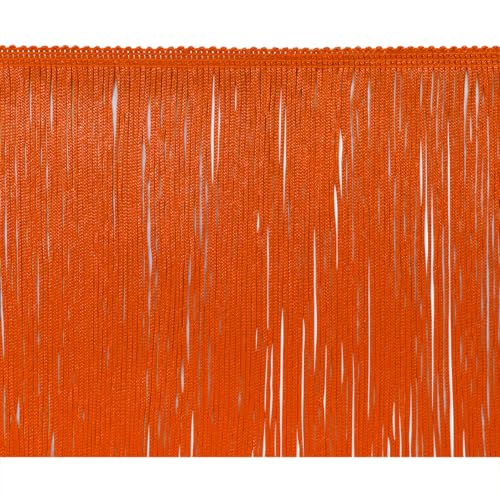 Trims By The Yard 4" Chainette Fringe Trim, Polyester-Made Decorative Fringe Trim, For Costumes, Uniforms, Home Decor, and Party Decorations, Washable Fringes, 5-Yard Cut, Orange