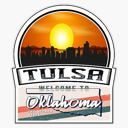 Magnet Tulsa Welcome To Oklahoma The Sooner State Oklahoma State And Cities Series -9 Magnet Vinyl Decal Sticker 5