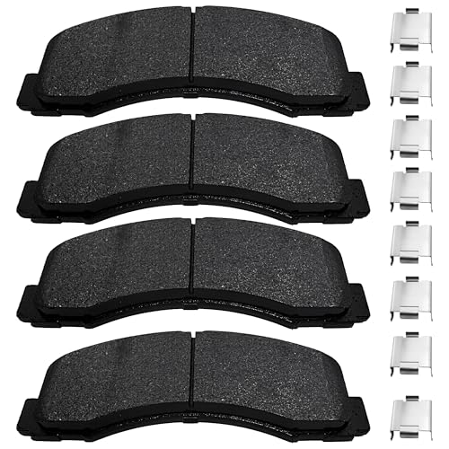 Image of Front Brake Pads Set Compatible with 2010-2021 Ford Expedition, Lincoln Navigator, 2010-2020 Ford F-150 Automotive Replacement Brake Pads Semi-Metallic D1414