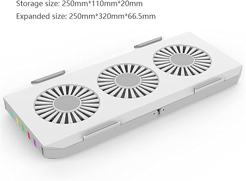 Miniatura 5 de NeNew - Soporte para radiador de computadora portátil, base de soporte de almacenamiento portátil para ventilador silencioso
