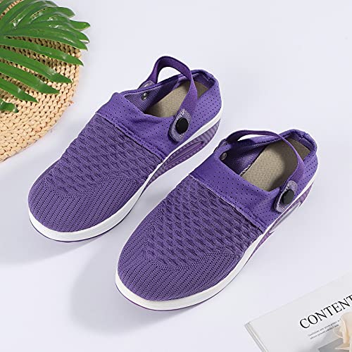 Wsvvmqy Womens Tennis Shoes For Standing Non Slip Tennis Shoes Women Women's Athletic Tennis Shoes Lightweight Mesh Air Cushion Running Sneakers Outdoor Womens Shoes Sandals Dressy Purple #TOP3