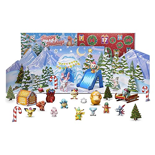 Pokémon PKW2690 - Deluxe Adventskalender mit Licht und Sound, offizieller Kalender mit 24 Überraschungen