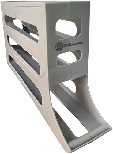 K&KLACOSTA Bandeja de huevos de 4 niveles, dispensador automático de huevos para almacenar organizar, distribuir y enrollar huevos en el