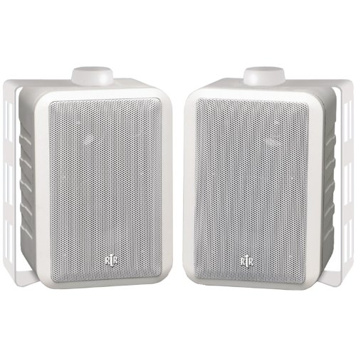 BIC America RTRV44-2W 3-Way Indoor/Outdoor Speakers (White)