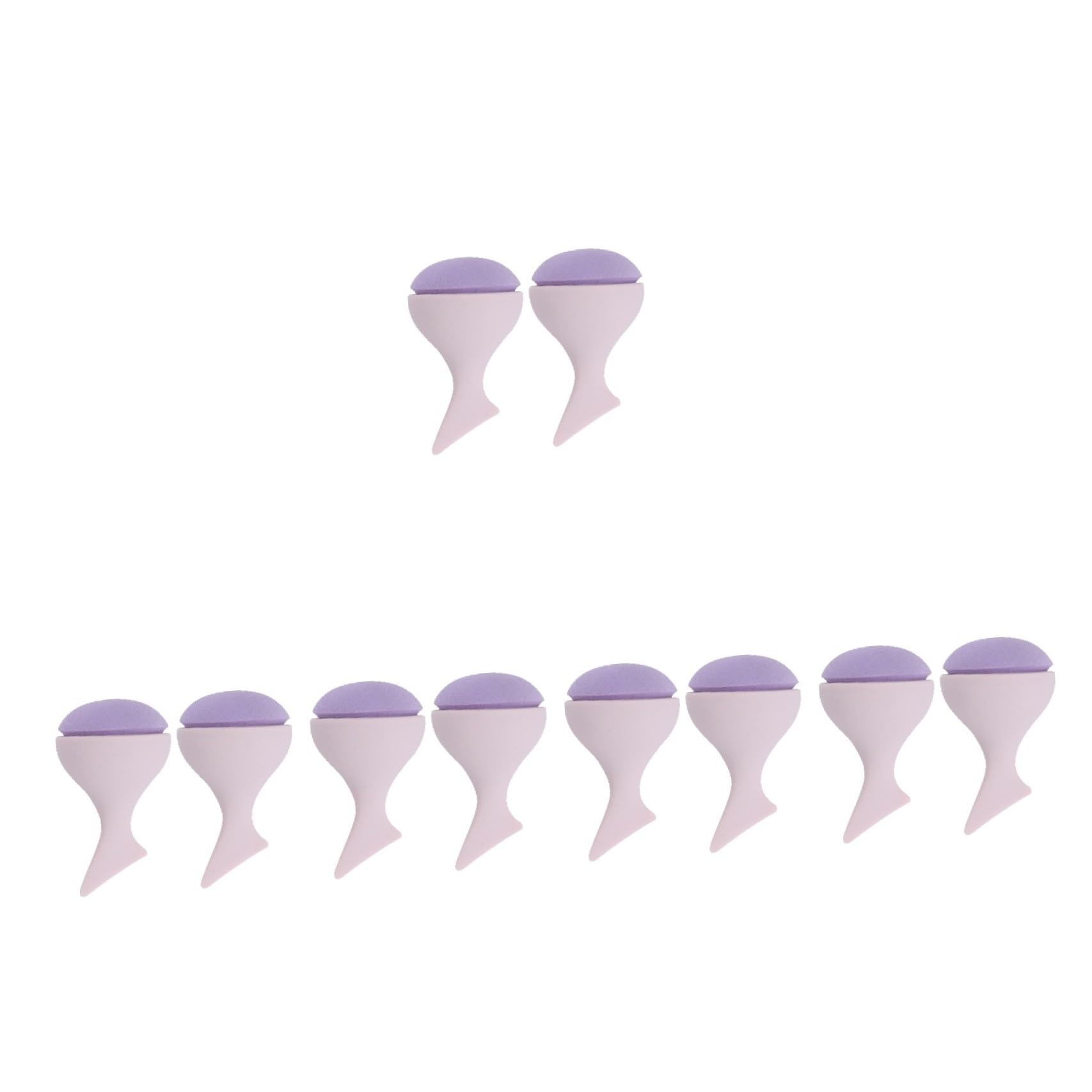 Healeved 10piezas Esponjas De Maquillaje De Diseño Ergonómico Para Aplicación De Cosméticos Uso Seco y Húmedo Color Rosa Herramientas De Maquillaje Suaves y Duraderas