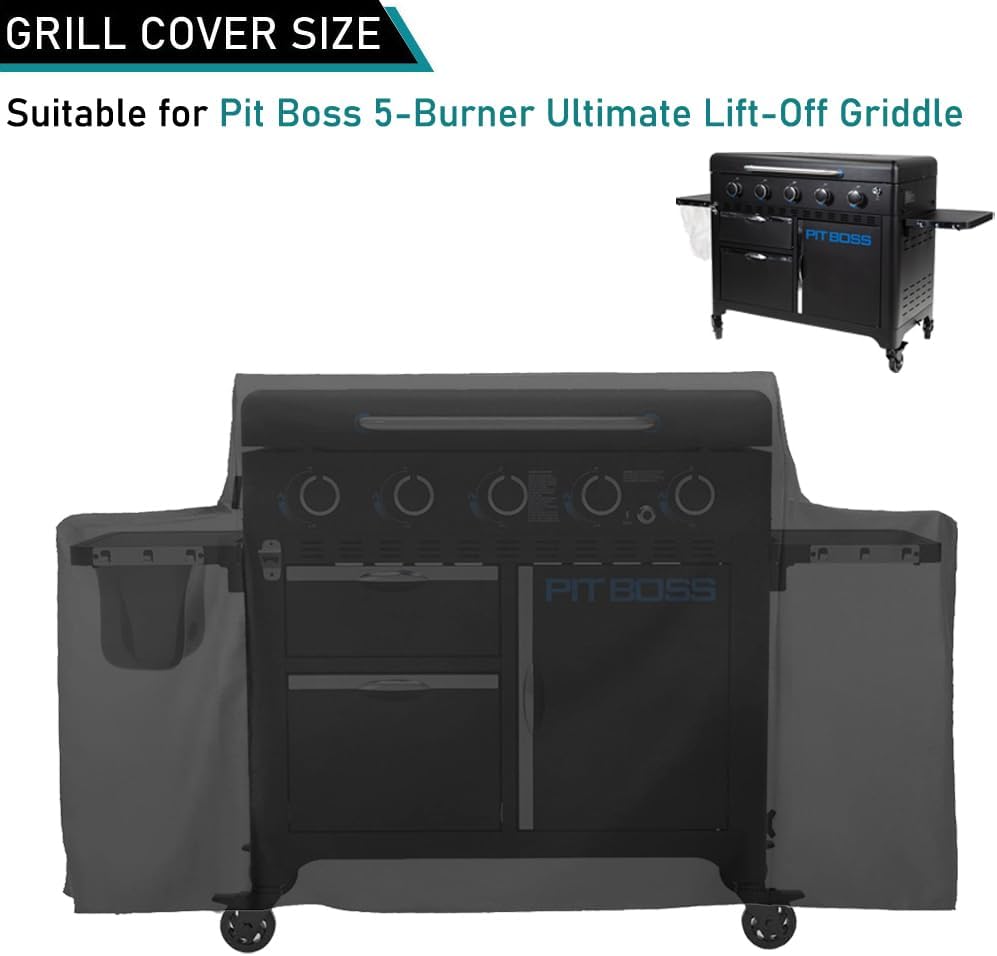 ZJYWSCH Cover for Pit Boss 5-Burner Ultimate Lift-Off Griddle Grill PB5BGD2, Heavy Duty Waterproof for Pit Boss 5B Ultimate Griddle Cover