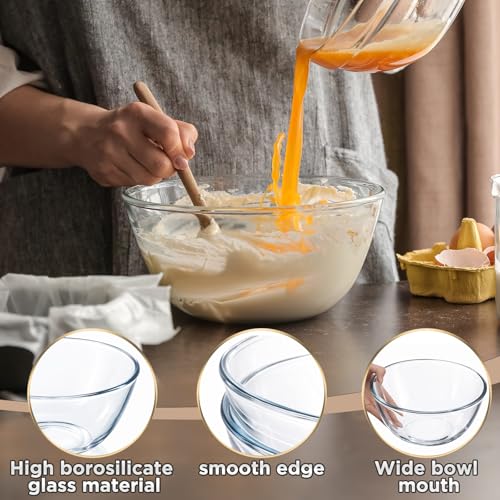 Set de 4 Tazones de Vidrio Transparentes 2.5qt miniatura 3