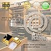 HALUKAKAH 18K Real Gold Plated Pendant Necklace Set for Men - Over 1000 Diamonds - Cuban Link Chain - Clustered Diamonds Crown King Letter Pendant - Hip Hop Style - Complete with Giftbox #5