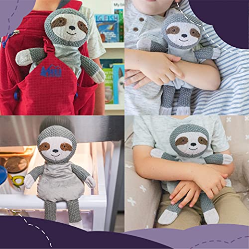 Wild Baby Sloth And Elephant Microwaveable Stuffed Animal Bundle - Heatable Plush Pal With Aromatherapy Lavender Scent For Kids - 12" #TOP7