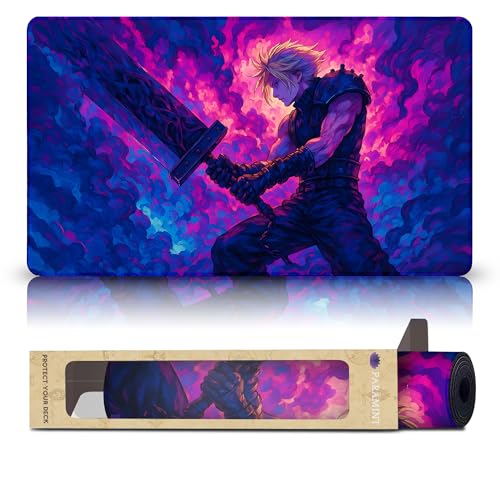 Cloud Strife (Stitched) - MTG Playmat - Compatible with Magic The Gathering Playmat - Play MTG, YuGiOh, TCG - Original Play Mat Art Designs & Accessories