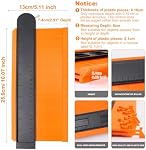 10 Inch Super Gauge Forme et outil de contour, Contour Gauge Profile Tool avec serrure, outils de mesure Forme Duplicateur Outils de travail du bois
