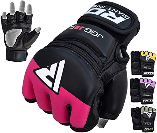 RDX Kids MMA Gloves for Grappling Martial Arts Training | Maya Hide Leather
