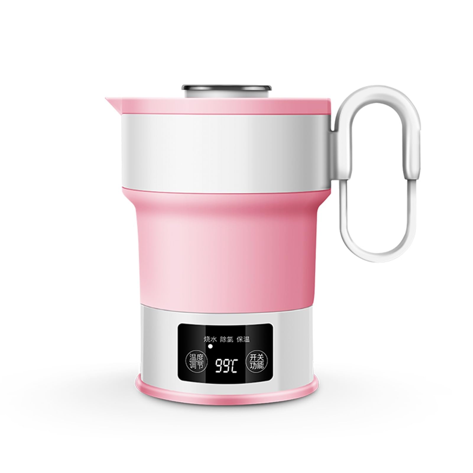 0,6L Bollitore Da Viaggio Elettrico Pieghevole Bollitore Pieghevole In Silicone Portatile Con Controllo Della Temperatura Doppia Tensione Automatica Per Tè Caffè Campeggio All'aperto Zaino In Spalla (