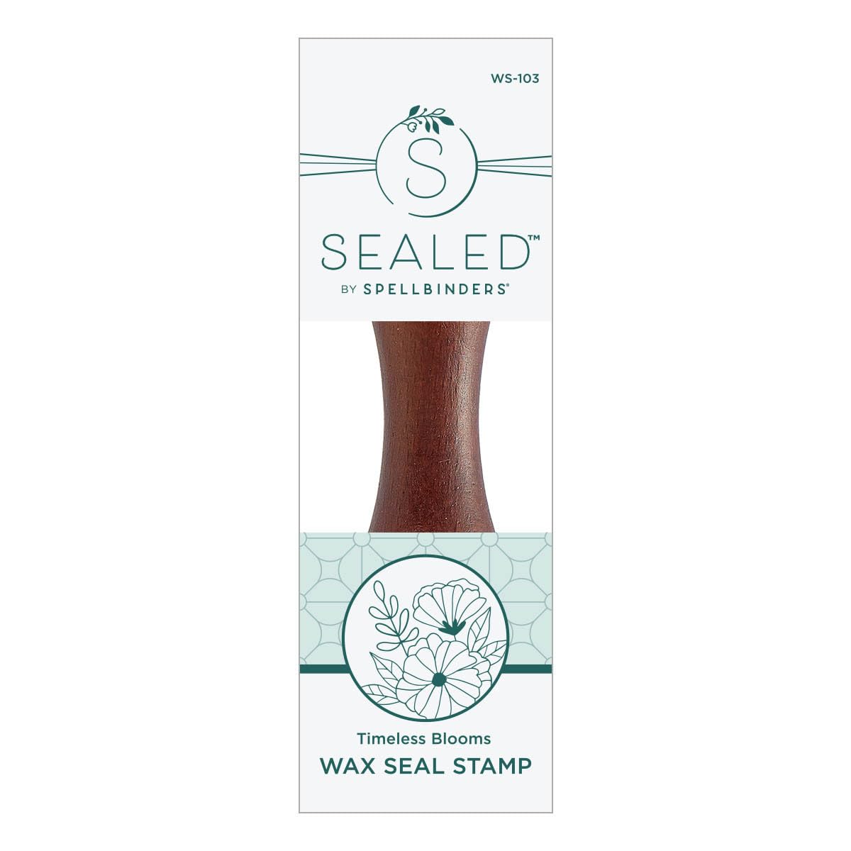 Spellbinders Timeless Blooms Wax Seal Stamp from The Pressed Posies Collection, ONE