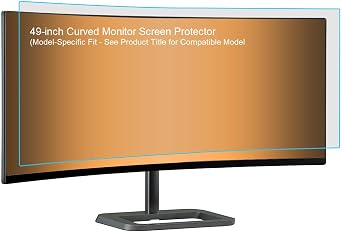 AntiGlare Screen Protector to fit the Dell U4919DW 49inch Curved Monitor, Matte Finish Reduces Glare for Better Visibility, Screen Protection Film | Includes Installation Kit