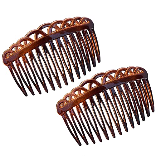 Parcelona Peines celuloide marrón 2 piezas flexibles miniatura 1