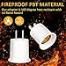 (4PACK) E26/E27 Adapter Converts Outlet to Lamp Socket, 660 Watt, 125 Volt, AC Plug to E26 Two Outlet Light Adapter, White