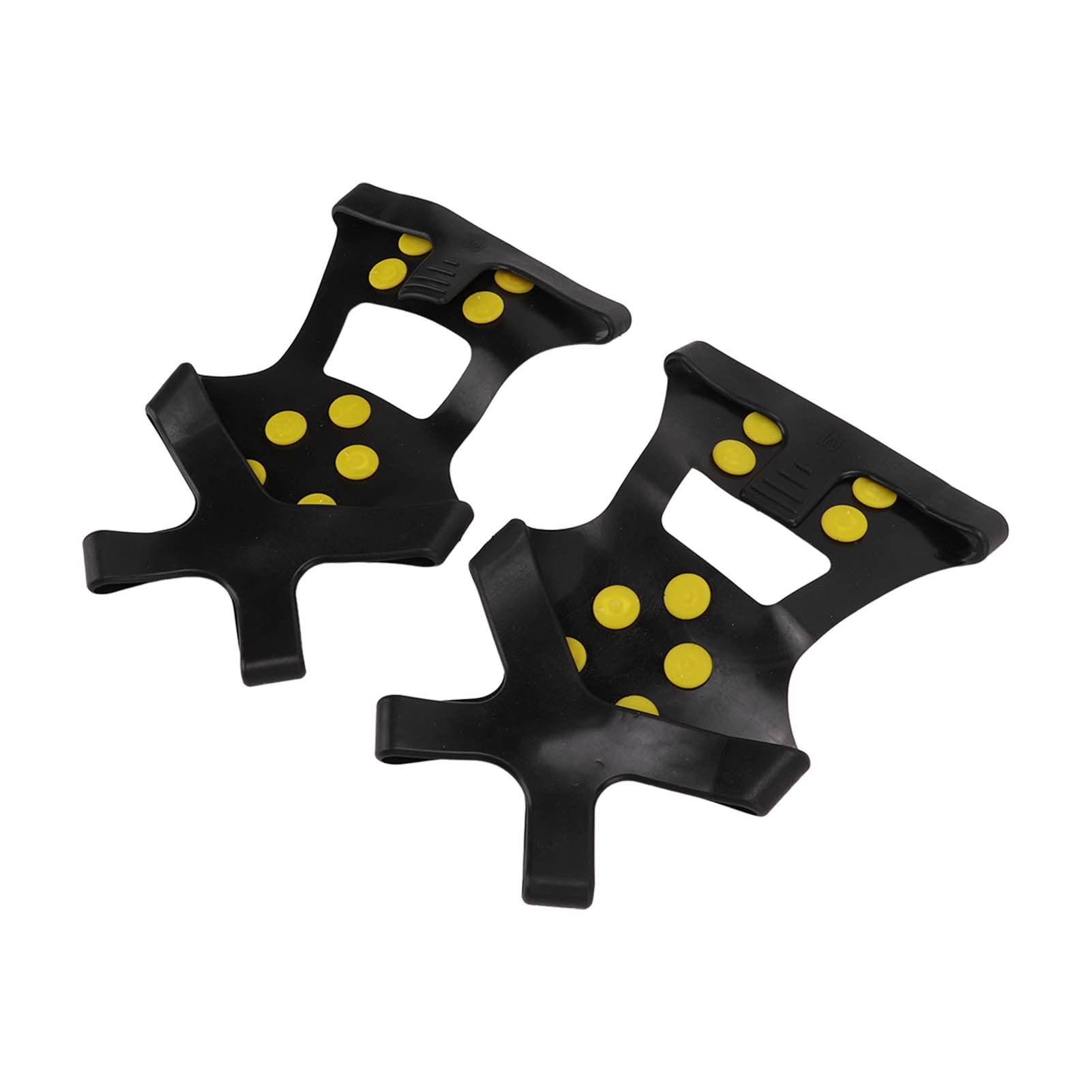 1pair 10 Spikes Ice Snow Grips Anti Slip Ice Traction Cleats Walk Traction Cleats for Shoes Boots Walking Hiking Climbing (M)