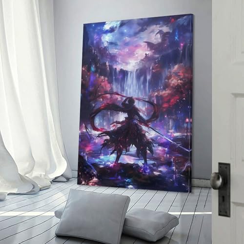 Affiche vintage Samouraï du Monde toile 30x45cm décoration chambre