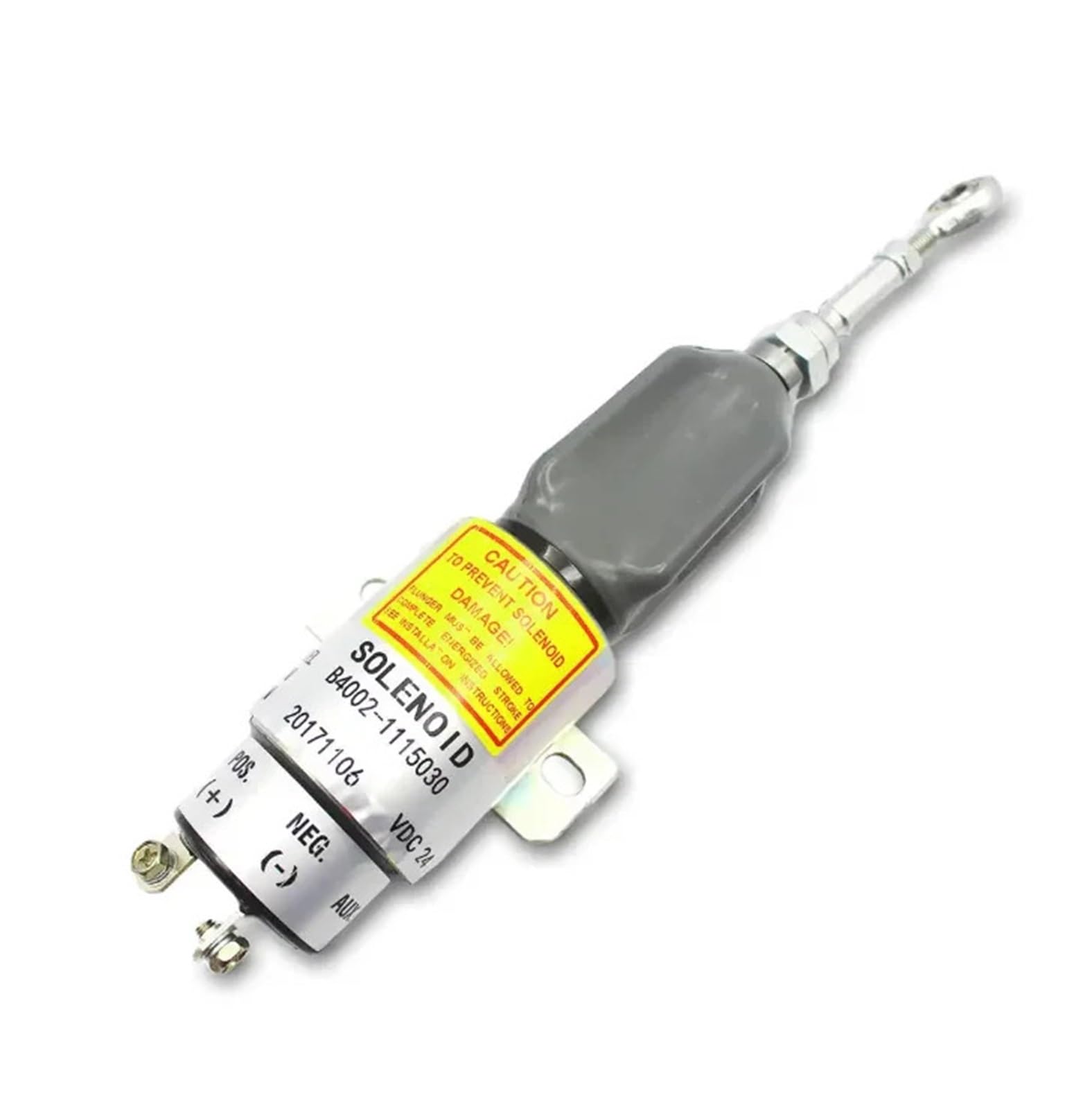 Solenoide de corte de combustible Solenoide de control del acelerador B4002-1115030, válvula solenoide compatible con Yucai de 24 V y 12 V, compatible con excavadoras PC60-7, PC120-7 y PC200-7.(24V)