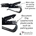 4 Car Seat Headrest Hooks Plus 1 Double Sunglasses Visor Clip - Car Organizer Kit by ReadyGo - Universal Vehicle Headrest Hangers Backseat Storage for Purses Coats Handbags Grocery Bag, Bottle Holder