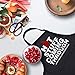 Rosoz Funny BBQ Black Chef Aprons for Men, Hot Stuff Coming Through, Adjustable Kitchen Cooking Aprons with Pocket Waterproof Oil Proof Valentine's Day/Birthday