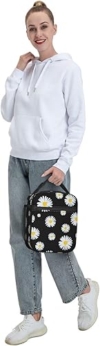 Miniatura 7 de Daisy - Bolsa de almuerzo con diseño floral vintage para hombres y mujeres, reutilizable, aislada, bolsa de almuerzo portátil