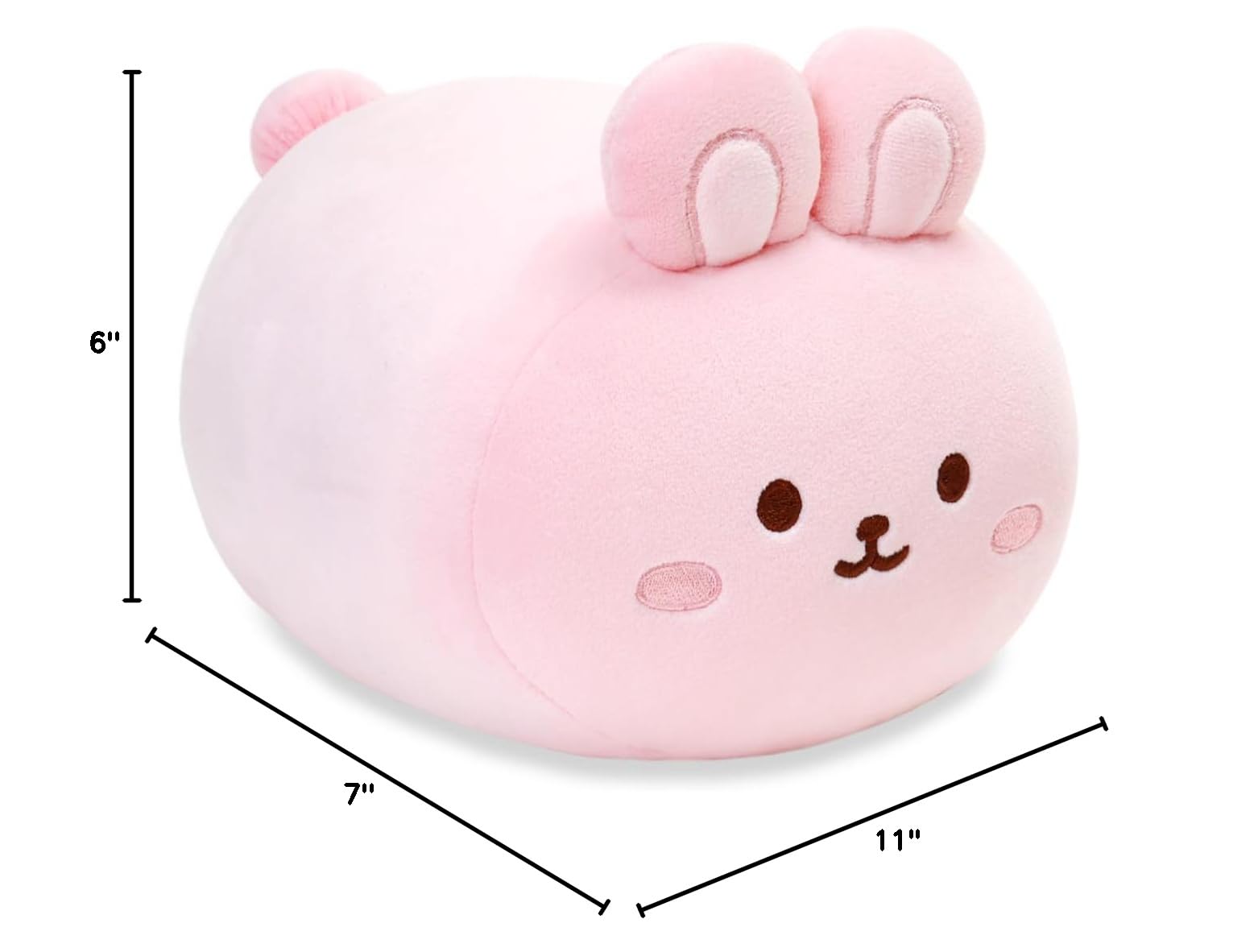 Anirollz Stuffed Animal Plush Toy – 20" Jumbo Plush Doll | Soft, Squishy, Cute, Comfort, Safe | Birthday Gift Pillow with Cute Character Bunny Rabbit Bunniroll: Anirollz Stuffed Animal Plush Toy – 10" Medium Plush Doll | Soft, Squishy, Cute, Comfort, Safe | Birthday Gift Pillow with Cute Character Pink Bunny Rabbit Bunniroll