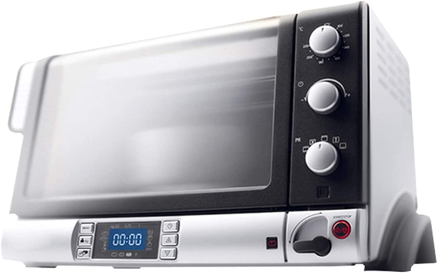 Oven Solo Forno a microonde in Silver Tact Forno Elettrico Singolo Integrato - Fornello alogeno a convezione Premium in Acciaio Inossidabile Ideale per arrostire, cuocere al Forno Estetico e