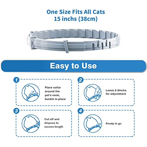 Cpfk Cat Calming Collar 3 Pack Pheromone Calm Anxiety Collar For Cats And Kittens Stress Reliever Relaxing Comfortable Collar Breakaway Design Gray #TOP4