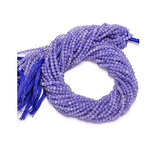 Perles de tanzanite 2mm naturelle rondelle facettée lot de 5 brins 13" pour fabrication bijoux