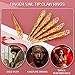 10 Pack Finger Nail Tip Claw Rings,Ancient Queen Costume Decoration Accessory,Finger Knuckle Protectors for Halloween Cosplay Drama Dance Show (golden)