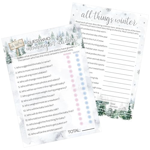 Jeux baby shower impression premium sur carton robuste lot de 20