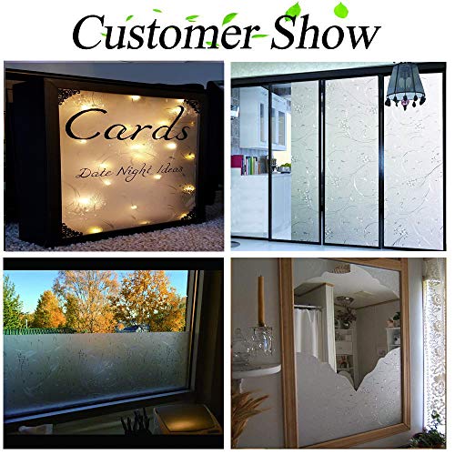 Niviy Window Privacy Film Wheat Flower Frosted Window Glass Film No Glue Door Window Covering For Office And Home Decoration,23.6 Inches By 78.7 Inches #TOP5