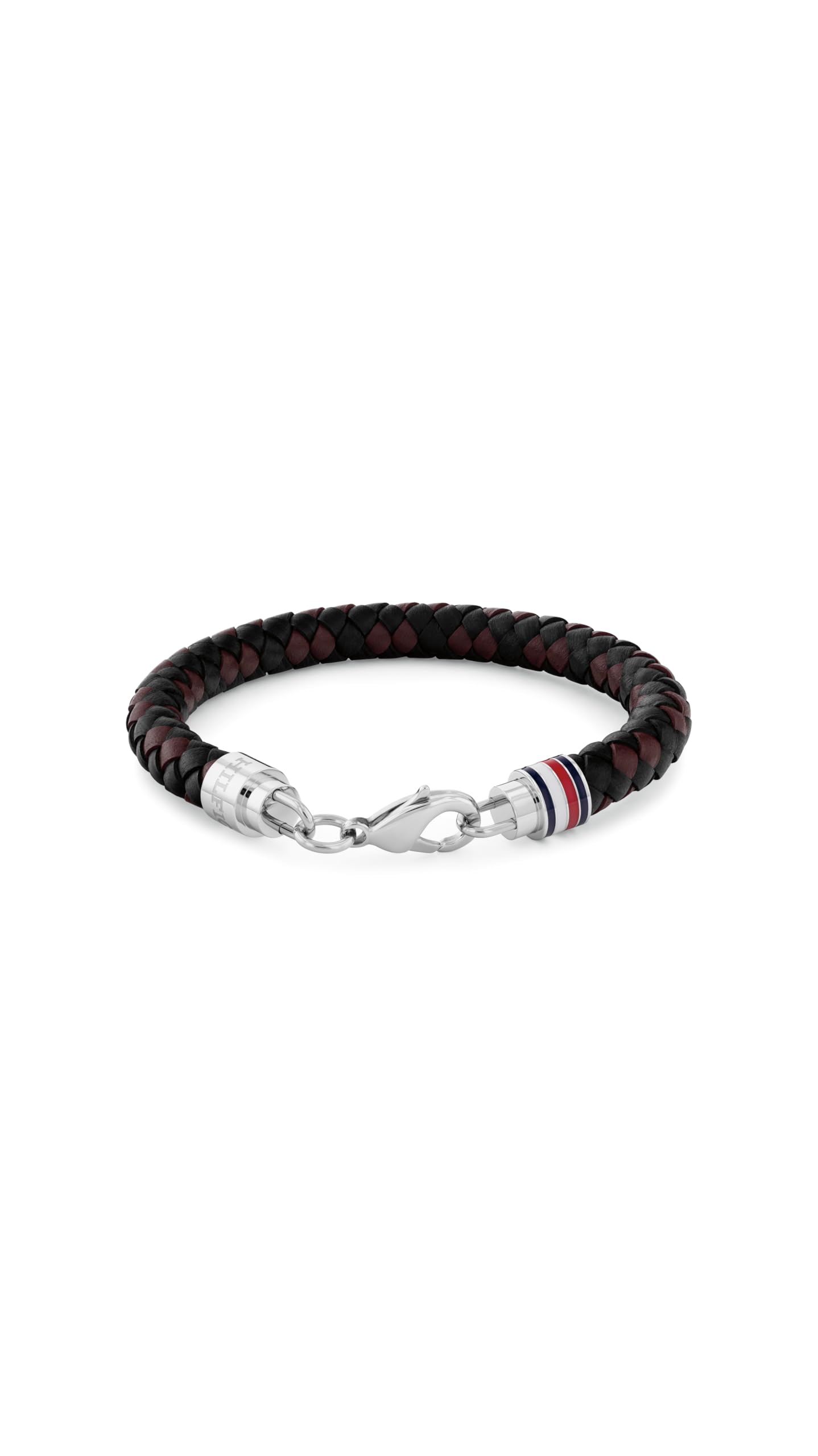 Tommy Hilfiger Men's Brown Braided Leather Bracelet, Sports Direct