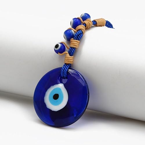 Miniatura 7 de 2 piezas de decoración de mal de ojo azul colgante turco de cuentas de Nazar colgante decorativo de ojo turco de la suerte llavero Feng Shui