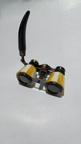 Miniatura 2 de Decoración casera binocular antigua en color amarillo y uso matireal latón tamaño 3 4inch