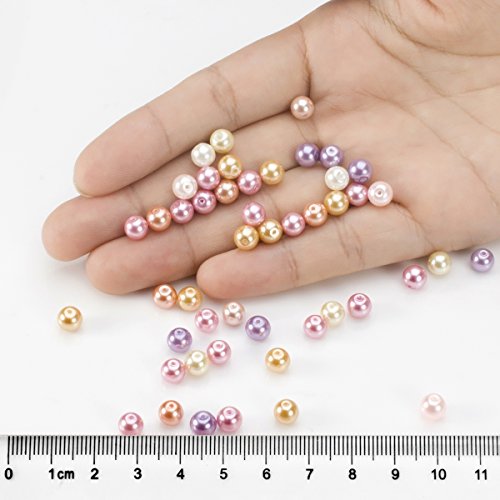 image for (6mm 500pcs Mix Lot M01) - Beadnova 6mm 500pcs Tiny Satin Lustre Glass