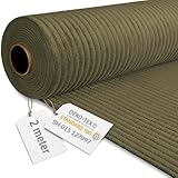 DreamRoots Tela de Pana de 380 g/m² de peso - Tela Tapiceria de 140 cm de ancho - Tejido de Pana Dark Olive 2M
