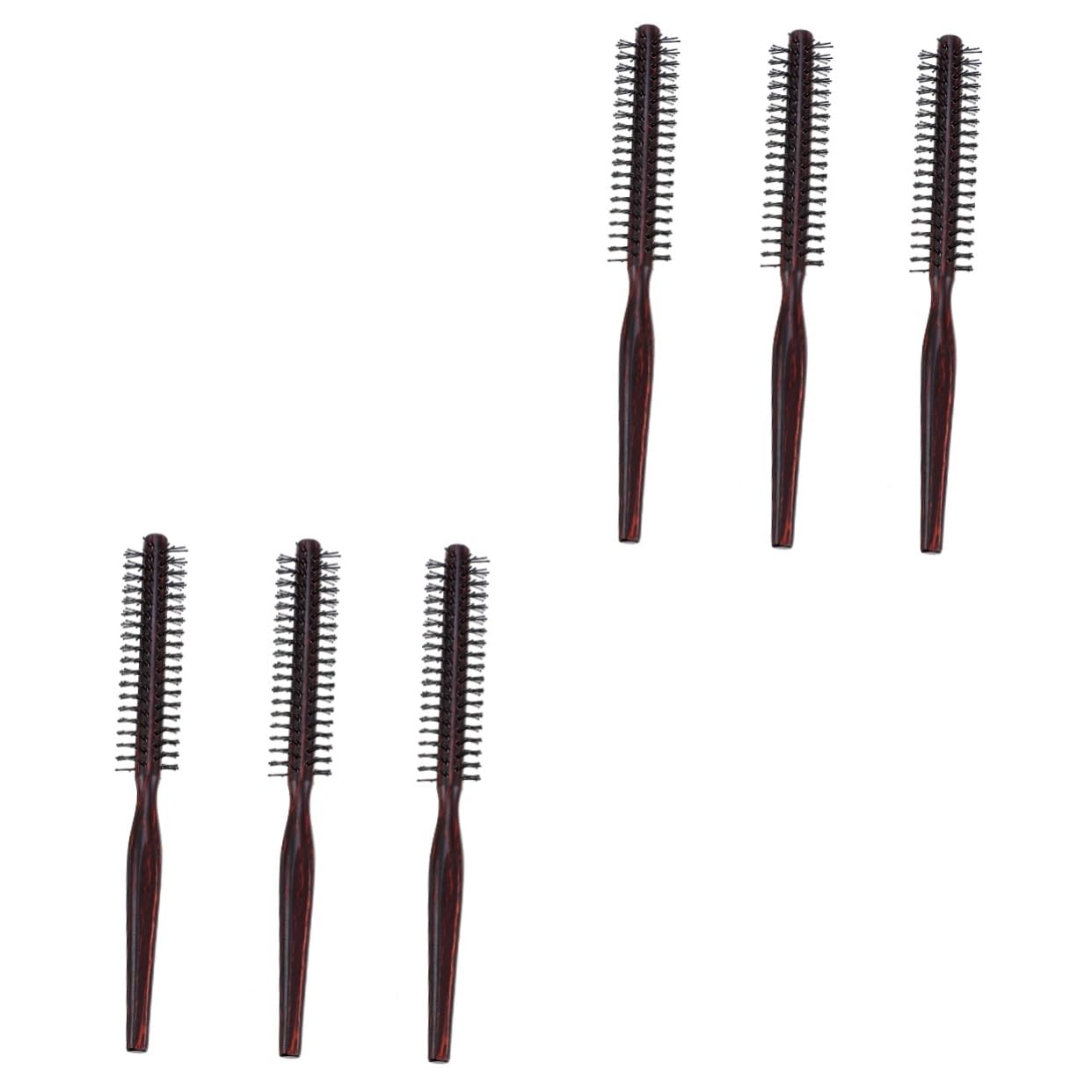 Didiseaon 2 Juegos de Peines de Peluquería de Madera Cepillos para El Pelo Rodillos Rizados Alta Elasticidad sin Tirones Cepillos Transpirables para Peinar para Mujeres 3 Piezas