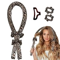Overnight Curls Stirnband – Hitzelose Lockenwickler Zum Schlafen, Inkl. Haargummis & Sprühflasche, Leopardenmuster