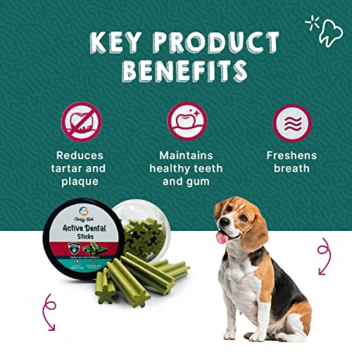 Image of Goofy Tails Active Seaweed Dental Stick 1100g (220g x Pack of 5), Dog Treats Vegetarian, Dental Sticks for Dogs, Chew Sticks for Dogs, Dog Chew Stick