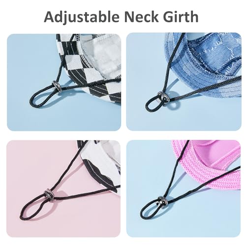 Hdkuw Dog Bucket Hats, Dog Round Cap With Ear Hole, Adjustable Outdoor Travel Sun Protection Sport Hat For Cat Small Medium Dogs Dark Blue Denim M thumb #2
