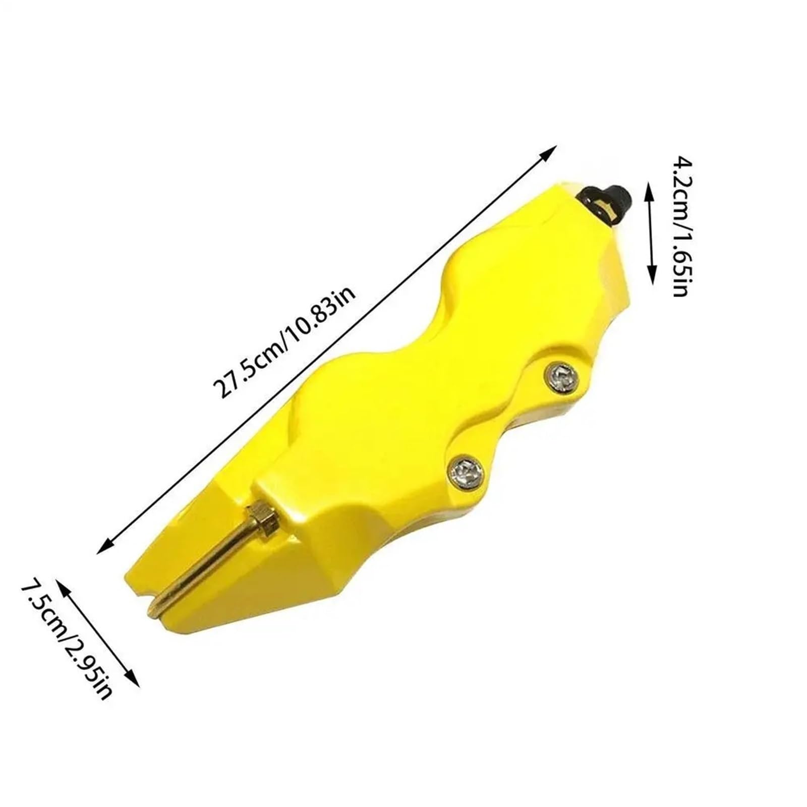 2 szt. osłony zacisku hamulcowego ABS, zacisk hamulca tarczowego, zestaw dekoracyjny do hamulców samochodowych Osłona Zacisku Hamulca(Yellow,L)