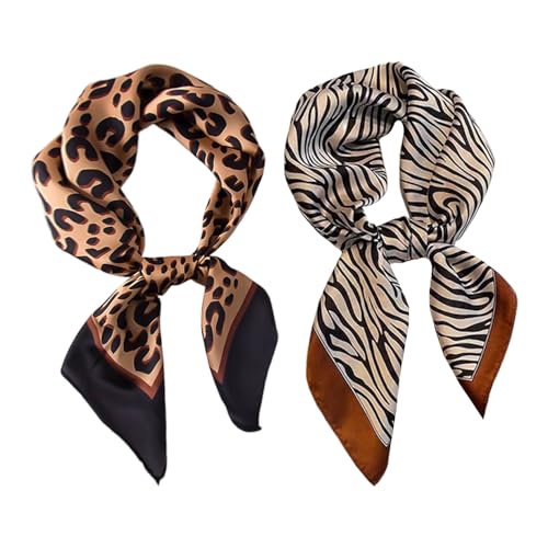 Diadema y Pañuelo Para Mujer, Estampado de Leopardo y Cebra Para Accesorios