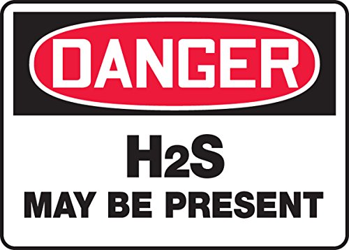 Pancarte Danger H2S May Be Present résistante aux UV Accuform en plastique rigide