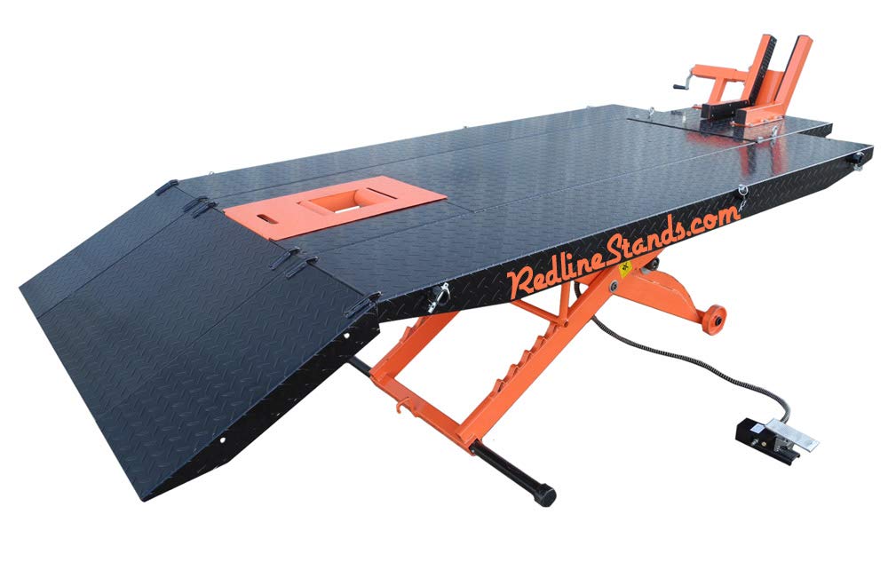 Redline HD1K 1000 lb Motorcycle ATV Lift XLT Table Orange